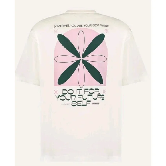 Active After Coffee Do It For Your Future Self T Shirt Size L NWT Funky Floral - Picture 1 of 7